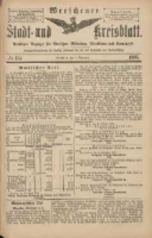 Wreschener Stadt und Kreisblatt: amtlicher Anzeiger f&uuml;r Wreschen, Miloslaw, Strzalkowo und Umgegend 1903.11.05 Nr134