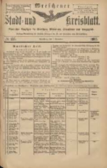 Wreschener Stadt und Kreisblatt: amtlicher Anzeiger f&uuml;r Wreschen, Miloslaw, Strzalkowo und Umgegend 1903.11.07 Nr135