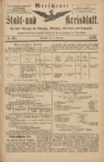 Wreschener Stadt und Kreisblatt: amtlicher Anzeiger f&uuml;r Wreschen, Miloslaw, Strzalkowo und Umgegend 1903.11.24 Nr141