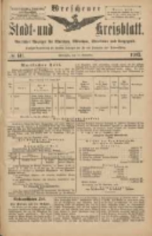 Wreschener Stadt und Kreisblatt: amtlicher Anzeiger für Wreschen, Miloslaw, Strzalkowo und Umgegend 1903.11.24 Nr141