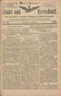 Wreschener Stadt und Kreisblatt: amtlicher Anzeiger für Wreschen, Miloslaw, Strzalkowo und Umgegend 1903.11.26 Nr142