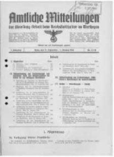 Amtliche Mitteilungen der Abteilung Arbeit beim Reichsstatthalter im Warthegau. 1940 Jg.1 nr12-13