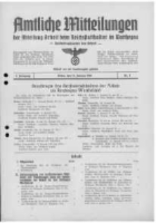 Amtliche Mitteilungen der Abteilung Arbeit beim Reichsstatthalter im Warthegau. 1941 Jg.2 nr1