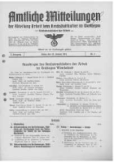 Amtliche Mitteilungen der Abteilung Arbeit beim Reichsstatthalter im Warthegau. 1941 Jg.2 nr2