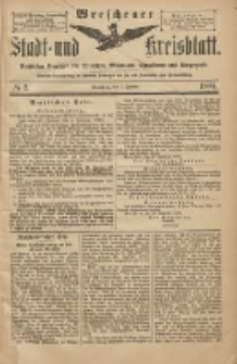 Wreschener Stadt und Kreisblatt: amtlicher Anzeiger f&uuml;r Wreschen, Miloslaw, Strzalkowo und Umgegend 1904.01.07 Nr2