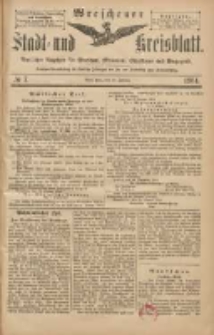 Wreschener Stadt und Kreisblatt: amtlicher Anzeiger für Wreschen, Miloslaw, Strzalkowo und Umgegend 1904.01.19 Nr7
