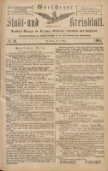 Wreschener Stadt und Kreisblatt: amtlicher Anzeiger f&uuml;r Wreschen, Miloslaw, Strzalkowo und Umgegend 1904.03.08 Nr28