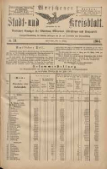 Wreschener Stadt und Kreisblatt: amtlicher Anzeiger f&uuml;r Wreschen, Miloslaw, Strzalkowo und Umgegend 1904.03.15 Nr31