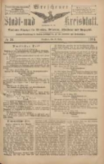 Wreschener Stadt und Kreisblatt: amtlicher Anzeiger f&uuml;r Wreschen, Miloslaw, Strzalkowo und Umgegend 1904.03.22 Nr34