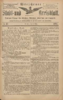 Wreschener Stadt und Kreisblatt: amtlicher Anzeiger f&uuml;r Wreschen, Miloslaw, Strzalkowo und Umgegend 1904.03.29 Nr37