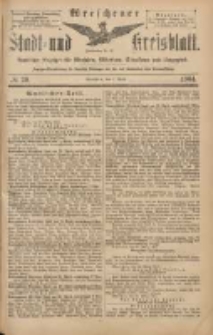 Wreschener Stadt und Kreisblatt: amtlicher Anzeiger f&uuml;r Wreschen, Miloslaw, Strzalkowo und Umgegend 1904.04.02 Nr39