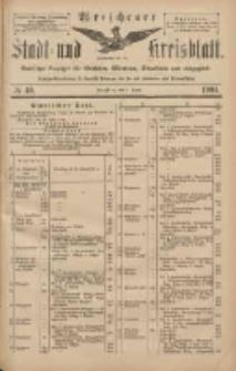 Wreschener Stadt und Kreisblatt: amtlicher Anzeiger f&uuml;r Wreschen, Miloslaw, Strzalkowo und Umgegend 1904.04.07 Nr40