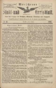 Wreschener Stadt und Kreisblatt: amtlicher Anzeiger f&uuml;r Wreschen, Miloslaw, Strzalkowo und Umgegend 1904.04.09 Nr41