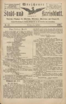 Wreschener Stadt und Kreisblatt: amtlicher Anzeiger f&uuml;r Wreschen, Miloslaw, Strzalkowo und Umgegend 1904.04.14 Nr43