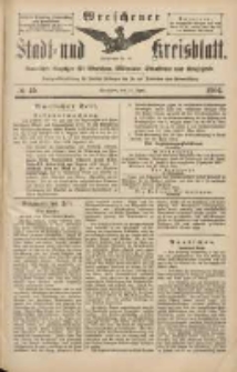 Wreschener Stadt und Kreisblatt: amtlicher Anzeiger f&uuml;r Wreschen, Miloslaw, Strzalkowo und Umgegend 1904.04.21 Nr46