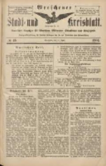 Wreschener Stadt und Kreisblatt: amtlicher Anzeiger für Wreschen, Miloslaw, Strzalkowo und Umgegend 1904.04.21 Nr46