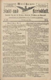 Wreschener Stadt und Kreisblatt: amtlicher Anzeiger f&uuml;r Wreschen, Miloslaw, Strzalkowo und Umgegend 1904.05.03 Nr51