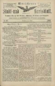 Wreschener Stadt und Kreisblatt: amtlicher Anzeiger f&uuml;r Wreschen, Miloslaw, Strzalkowo und Umgegend 1904.06.02 Nr63