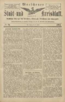 Wreschener Stadt und Kreisblatt: amtlicher Anzeiger für Wreschen, Miloslaw, Strzalkowo und Umgegend 1904.06.18 Nr70