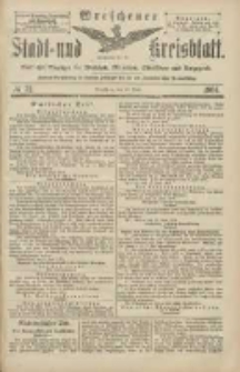 Wreschener Stadt und Kreisblatt: amtlicher Anzeiger f&uuml;r Wreschen, Miloslaw, Strzalkowo und Umgegend 1904.06.23 Nr72