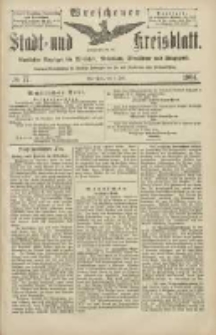 Wreschener Stadt und Kreisblatt: amtlicher Anzeiger für Wreschen, Miloslaw, Strzalkowo und Umgegend 1904.07.05 Nr77