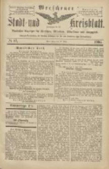 Wreschener Stadt und Kreisblatt: amtlicher Anzeiger für Wreschen, Miloslaw, Strzalkowo und Umgegend 1904.07.28 Nr87