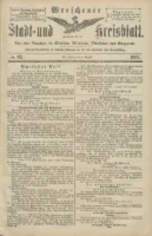 Wreschener Stadt und Kreisblatt: amtlicher Anzeiger f&uuml;r Wreschen, Miloslaw, Strzalkowo und Umgegend 1904.08.09 Nr92