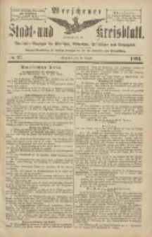 Wreschener Stadt und Kreisblatt: amtlicher Anzeiger für Wreschen, Miloslaw, Strzalkowo und Umgegend 1904.08.11 Nr93