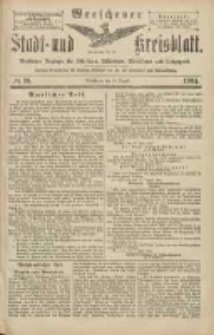 Wreschener Stadt und Kreisblatt: amtlicher Anzeiger f&uuml;r Wreschen, Miloslaw, Strzalkowo und Umgegend 1904.08.18 Nr96