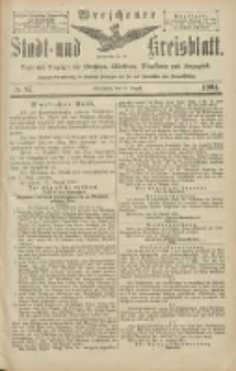 Wreschener Stadt und Kreisblatt: amtlicher Anzeiger f&uuml;r Wreschen, Miloslaw, Strzalkowo und Umgegend 1904.08.20 Nr97