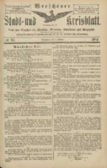 Wreschener Stadt und Kreisblatt: amtlicher Anzeiger f&uuml;r Wreschen, Miloslaw, Strzalkowo und Umgegend 1904.10.06 Nr117