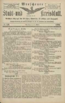 Wreschener Stadt und Kreisblatt: amtlicher Anzeiger f&uuml;r Wreschen, Miloslaw, Strzalkowo und Umgegend 1904.10.11 Nr119
