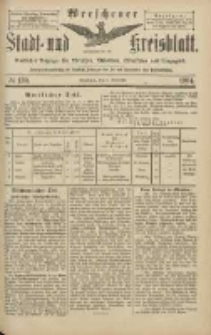 Wreschener Stadt und Kreisblatt: amtlicher Anzeiger f&uuml;r Wreschen, Miloslaw, Strzalkowo und Umgegend 1904.11.05 Nr130