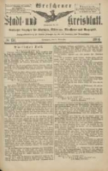 Wreschener Stadt und Kreisblatt: amtlicher Anzeiger f&uuml;r Wreschen, Miloslaw, Strzalkowo und Umgegend 1904.11.08 Nr131