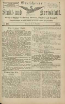 Wreschener Stadt und Kreisblatt: amtlicher Anzeiger f&uuml;r Wreschen, Miloslaw, Strzalkowo und Umgegend 1904.11.19 Nr135