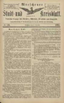 Wreschener Stadt und Kreisblatt: amtlicher Anzeiger f&uuml;r Wreschen, Miloslaw, Strzalkowo und Umgegend 1904.11.22 Nr136