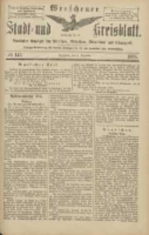 Wreschener Stadt und Kreisblatt: amtlicher Anzeiger f&uuml;r Wreschen, Miloslaw, Strzalkowo und Umgegend 1904.12.08 Nr143