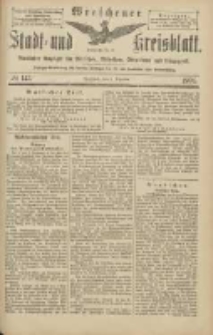 Wreschener Stadt und Kreisblatt: amtlicher Anzeiger für Wreschen, Miloslaw, Strzalkowo und Umgegend 1904.12.08 Nr143