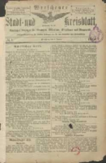 Wreschener Stadt und Kreisblatt: amtlicher Anzeiger f&uuml;r Wreschen, Miloslaw, Strzalkowo und Umgegend 1905.01.03 Nr1