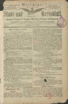 Wreschener Stadt und Kreisblatt: amtlicher Anzeiger für Wreschen, Miloslaw, Strzalkowo und Umgegend 1905.01.03 Nr1
