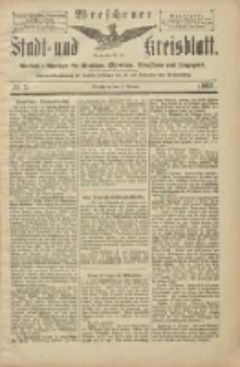 Wreschener Stadt und Kreisblatt: amtlicher Anzeiger f&uuml;r Wreschen, Miloslaw, Strzalkowo und Umgegend 1905.01.09 Nr3