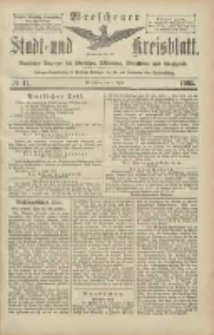 Wreschener Stadt und Kreisblatt: amtlicher Anzeiger f&uuml;r Wreschen, Miloslaw, Strzalkowo und Umgegend 1905.04.06 Nr41