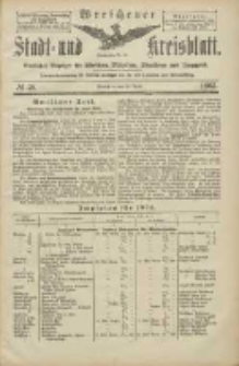 Wreschener Stadt und Kreisblatt: amtlicher Anzeiger f&uuml;r Wreschen, Miloslaw, Strzalkowo und Umgegend 1905.04.22 Nr48