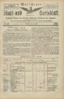 Wreschener Stadt und Kreisblatt: amtlicher Anzeiger f&uuml;r Wreschen, Miloslaw, Strzalkowo und Umgegend 1905.04.27 Nr49