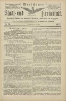 Wreschener Stadt und Kreisblatt: amtlicher Anzeiger f&uuml;r Wreschen, Miloslaw, Strzalkowo und Umgegend 1905.05.13 Nr56