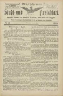 Wreschener Stadt und Kreisblatt: amtlicher Anzeiger für Wreschen, Miloslaw, Strzalkowo und Umgegend 1905.05.13 Nr56