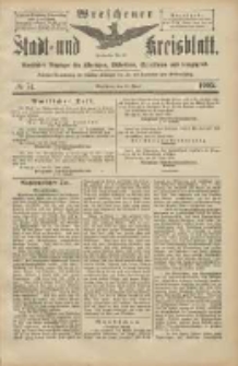 Wreschener Stadt und Kreisblatt: amtlicher Anzeiger f&uuml;r Wreschen, Miloslaw, Strzalkowo und Umgegend 1905.06.27 Nr74