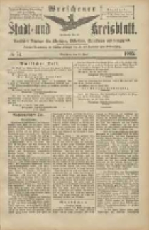 Wreschener Stadt und Kreisblatt: amtlicher Anzeiger für Wreschen, Miloslaw, Strzalkowo und Umgegend 1905.06.27 Nr74