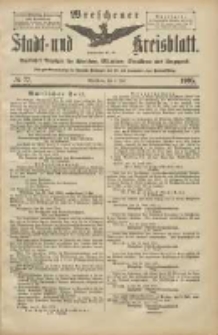 Wreschener Stadt und Kreisblatt: amtlicher Anzeiger für Wreschen, Miloslaw, Strzalkowo und Umgegend 1905.07.04 Nr77