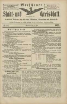 Wreschener Stadt und Kreisblatt: amtlicher Anzeiger f&uuml;r Wreschen, Miloslaw, Strzalkowo und Umgegend 1905.07.20 Nr84